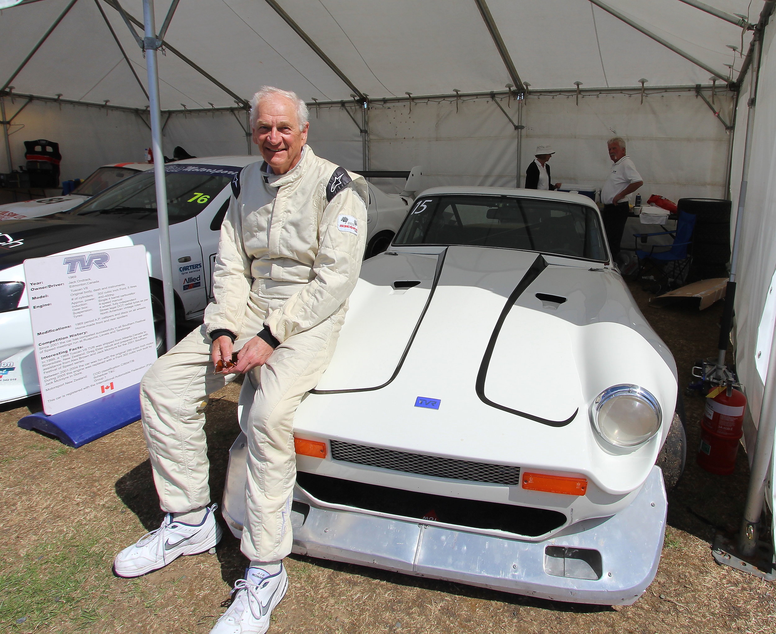 Always fast: Jack Ondrack (Canada) returns every year to pilot his extremely quick TVR